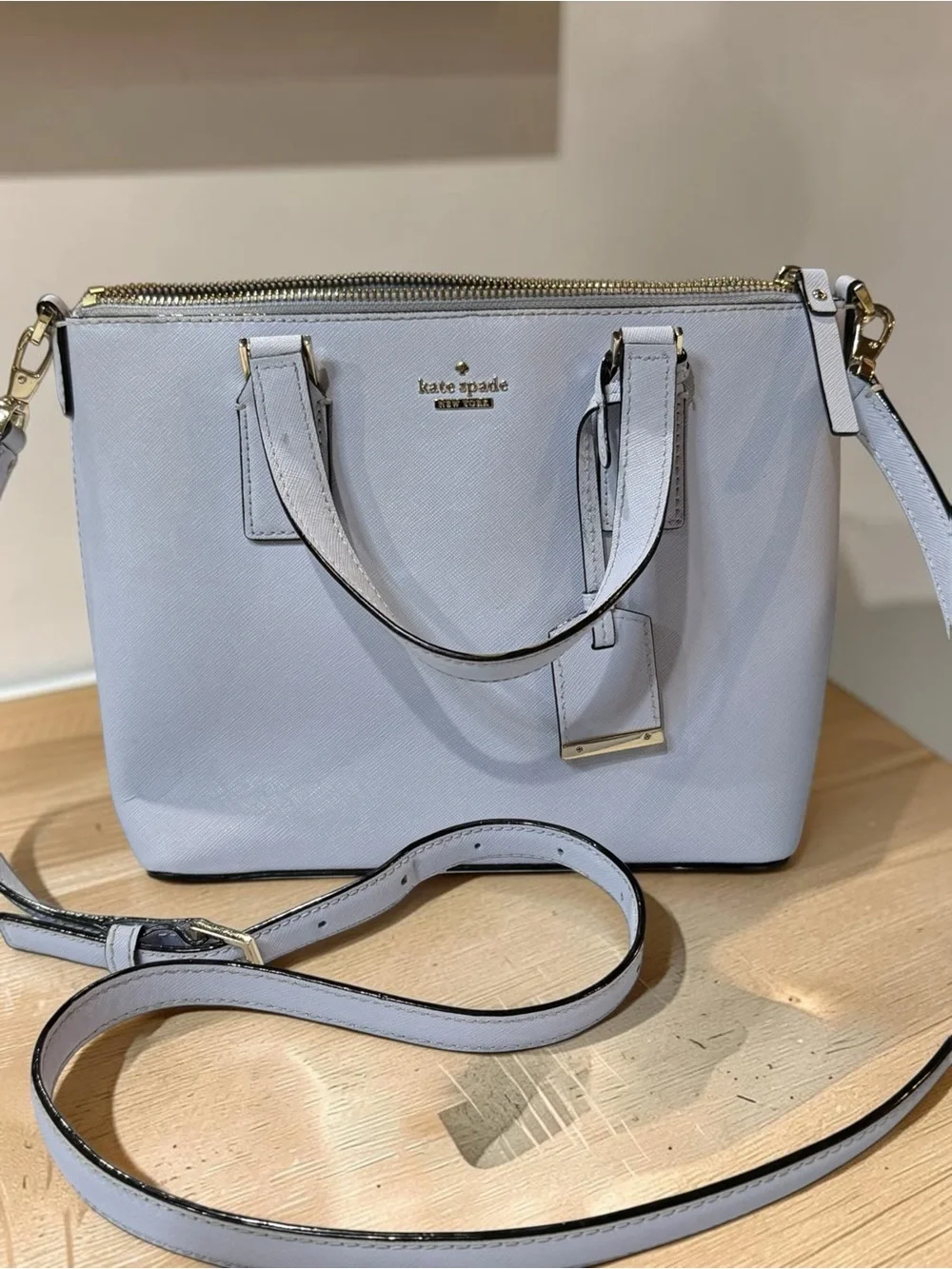 kate spade Light Blue Satchel with Detachable Strap